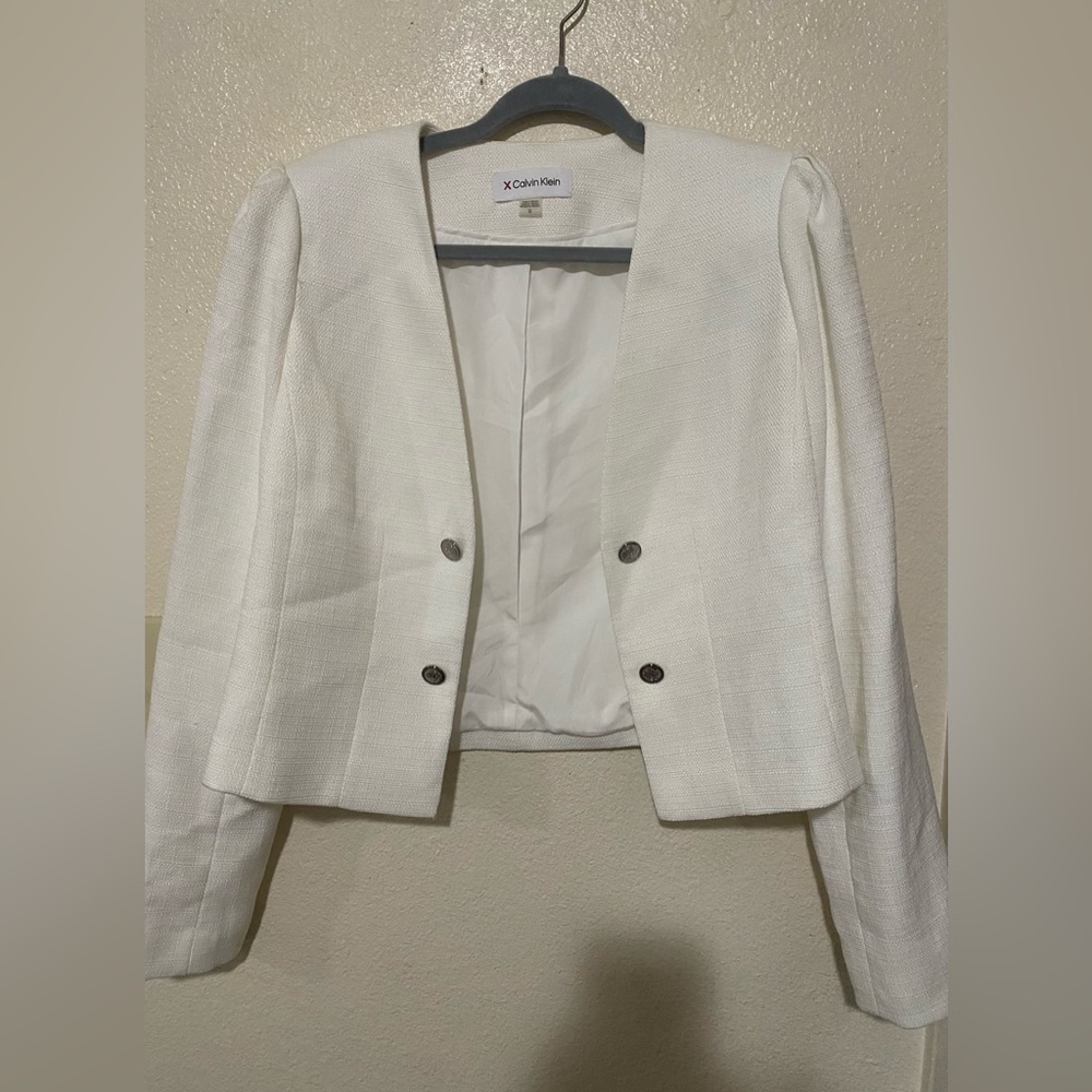 Calvin Klein Women's X-Fit Cropped Blazer
